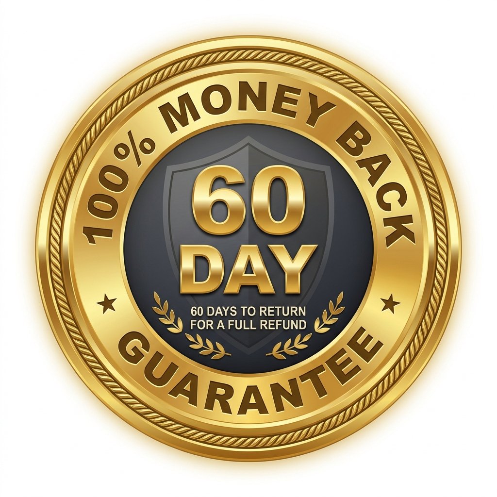 60-Day 100% Money-Back Guarantee Badge