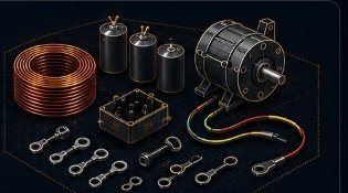 Step 2: Sourcing Copper Wire Coil, Capacitors & DC Motor Parts